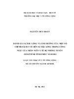 Đánh giá sự hài lòng và ảnh hưởng của một số chính sách y tế đến sự hài lòng trong công việc của nhân viên y tế dự phòng tuyến cơ sở tỉnh Vĩnh Phúc năm 2011