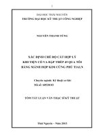 xác định chế độ cắt bằng mảnh hợp kim cứng phủ TALIN