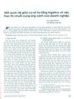 Mối quan hệ giữa cơ sở hạ tầng logistics và việc thực thi chuỗi cung ứng xanh của doanh nghiệp