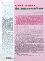 Chỉ tiêu tổng sản phẩm trong nước xanh