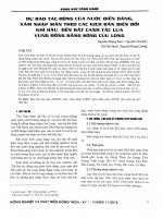 Dự báo tác động của nước biển dâng, xâm nhập mặn theo các kịch bản biến đổi khí hậu đất đến canh tác lúa vùng đồng bằng sông Cửu Long