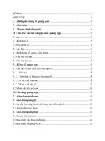 Đề tài nghiên cứu khoa học quang hợp ở thực vật