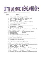 đề luyện tiếng anh lớp 5