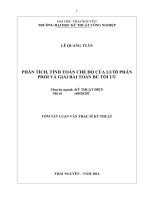 tóm tắt PHÂN TÍCH, TÍNH TOÁN CHẾ ĐỘ CỦA LƯỚI PHÂN PHỐI VÀ GIẢI BÀI TOÁN BÙ TỐI ƯU