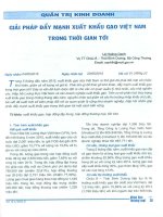 Giải pháp đẩy mạnh xuất khẩu gạo việt nam trong thời gian tới