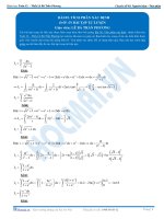 Tích phân xác định - Tài liệu  tự luyện Toán 12 - P1