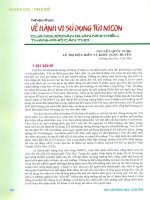 Nhận thức về hành vi sử dụng túi Nilon của người dân quận Ninh Kiều, thành phố Cần Thơ