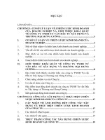 Luận văn tốt nghiệp chiến lược kinh doanh tại công ty TNHH tư vấn đầu tư xây dựng và thương mại hưng cường