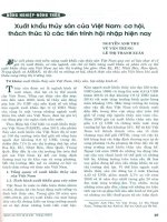 Xuất khẩu thủy sản của việt nam  cơ hội, thách thức từ các tiến trình hội nhập hiện nay