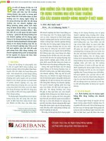 Ảnh hưởng của tín dụng ngân hàng và tín dụng thương mại đến tăng trưởng của các doanh nghiệp nông nghiệp ở Việt Nam