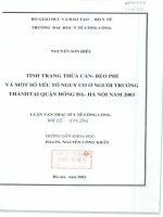 Tình trạng thừa cân- béo phì và một số yếu tố nguy cơ ở người trưởng thành tại quận Đống Đa - Hà Nội năm 2003