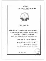 Nghiên cứu hệ vi nấm trên các vị thuốc ngưu tất và đẳng sâm đang lưu hành ở các hiệu thuốc đông dược trên địa bàn hà nội