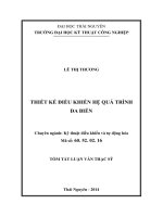 THIẾT kế điều KHIỂN hệ QUÁ TRÌNH đa biến 