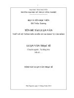 THIẾT kế hệ THỐNG điều KHIỂN XE HAI BÁNH tự cân BẰNG 