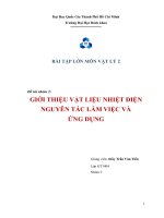 GIỚI THIỆU VẬT LIỆU NHIỆT ĐIỆN NGUYÊN TẮC LÀM VIỆC VÀ ỨNG DỤNGGIỚI THIỆU VẬT LIỆU NHIỆT ĐIỆN NGUYÊN TẮC LÀM VIỆC VÀ ỨNG DỤNG