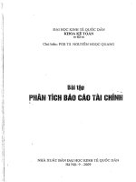 bài tập phân tích báo cáo tài chính