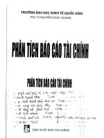giáo trình phân tích báo cáo tài chính