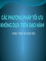 Các phương pháp tối ưu không dựa trên đạo hàm