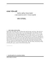 CHUYÊN đề PHẦN mềm TÍNH THÉP CHO KHUNG BTCT TOÀN KHỐI VB STEEL 