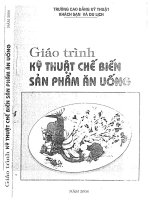 GIÁO TRÌNH KỸ THUẬT CHẾ BIẾN SẢN PHẨM ĂN UỐNG 