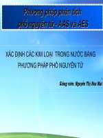 Bài giảng phương pháp phân tích phổ nguyên tử   AAS và AES   nguyễn thị hoa mai