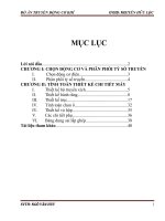 Thiết kế hệ thống truyền động cơ khí phương án 06