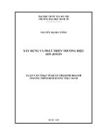 Luận văn ths  kinh doanh và quản lý xây dựng và phát triển thương hiệu sơn joton