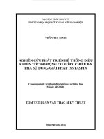 NGHIÊN cứu PHÁT TRIỂN hệ THỐNG điều KHIỂN tốc độ ĐỘNG cơ XOAY CHIỀU BA PHA sử DỤNG GIẢI PHÁP INSTASPIN 
