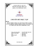 Hoàn thiện công tác kế toán tiền lương và các khoản trích theo lương tại công ty Cổ phần thiết kế nội thất IDHome Land Việt Nam