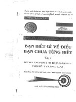 TÀI LIỆU HỌC TẬP KINH DOANH THEO MẠNG NGHỀ CỦA TƯƠNG LAI