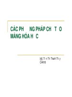 Vật lý màng mỏng -Phương pháp chế tạo màng hóa học