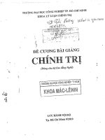 ĐỀ CƯƠNG BÀI GIẢNG CHÍNH TRỊ HỆ CAO ĐẲNG NGHỀ
