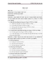 Hoàn thiện kế toán bán hàng và xác định kết quả hoạt động sản xuất kinh doanh tại Công ty Cổ Phần Thương Mại Cao Thịnh