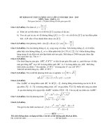 BỘ ĐỀ TOÁN ÔN THI QG CÓ GIẢI