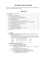 BÀI GIẢNG THIẾT KẾ SAN NỀN