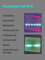 Quang phi tuyến - Các hiệu ứng phi tuyến bậc II