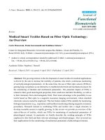 Medical Smart Textiles Based on Fiber Optic Technology An Overview