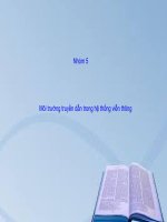 Môi trường truyền dẫn trong hệ thống viễn thông