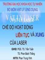 Vật lí Laser - Laser chế độ xung và liên tục