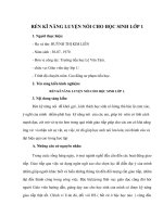 Sáng kiến kinh nghiệm rèn kĩ năng luyện nói cho học sinh lớp 1