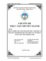 Hoàn thiện kế toán doanh thu, chi phí và kết quả kinh doanh tại Công ty Cổ phần Xăng dầu Dầu khí Hà Nội