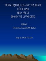 Quang phổ Raman - Ứng dụng quang phổ Raman trong môi trường, trong công nghiệp thực phẩm và giám định pháp y