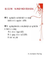 Vật lý màng mỏng -Phương pháp phân tích màng hóa