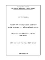 NGHIÊN cứu ỨNG DỤNG điều KHIỂN mờ THÍCH NGHI CHO TAY máy ROBỎ 2 bậc tự DO 