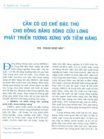 Cần có cơ chế đặc thù cho Đồng bằng Sông Cửu Long phát triển tương xứng với tiềm năng