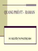 Quang phổ Raman - Quang phổ FT - Raman