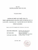 Đánh giá hiệu quả điều trị của triclabendazole ( egaten ) đối với bệnh sán lá gan lớn   fasciola sp  tại huyện xuân trường, tỉnh nam đinh