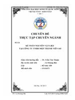 Kế toán nguyên vật liệu tại Công ty TNHH một thành viên 165