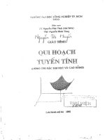 GIÁO TRÌNH QUY HOẠCH TUYẾN TÍNH