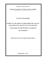 NGHIÊN cứu hệ THỐNG ổn ĐỊNH NHIỆT độ làm mát KEO TRONG dây CHUYỀN sản XUẤT KEO NHŨ 